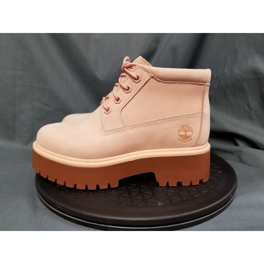 Timberland Girls Nellie Stonestreet Platform Boots Pink Size 4.5 NEW IN BOX! - Picture 5 of 12